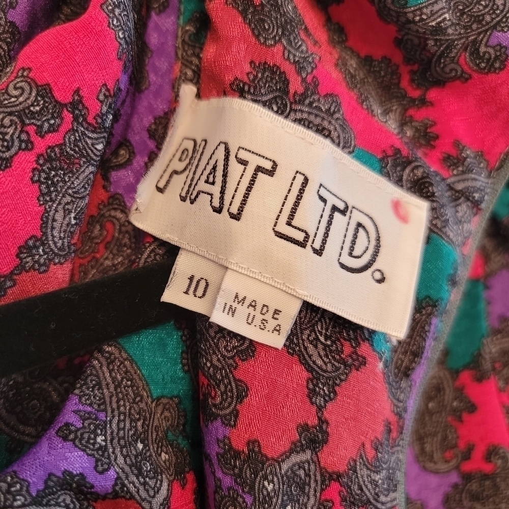 Vintage Piat LTD Silk Blouse Size 10 - Picture 4 of 9